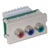 Hubbell IMCR1101AL Infin-e-Station Module - Component Video Connector with 3 RCA Jacks and 110 Termination